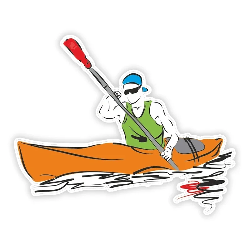 Kayaking Car Sticker Personality Vinyl Decal Waterproof Car Sticker on Motorcycle Laptop Decoration Tool Kit Water Bottle Cart