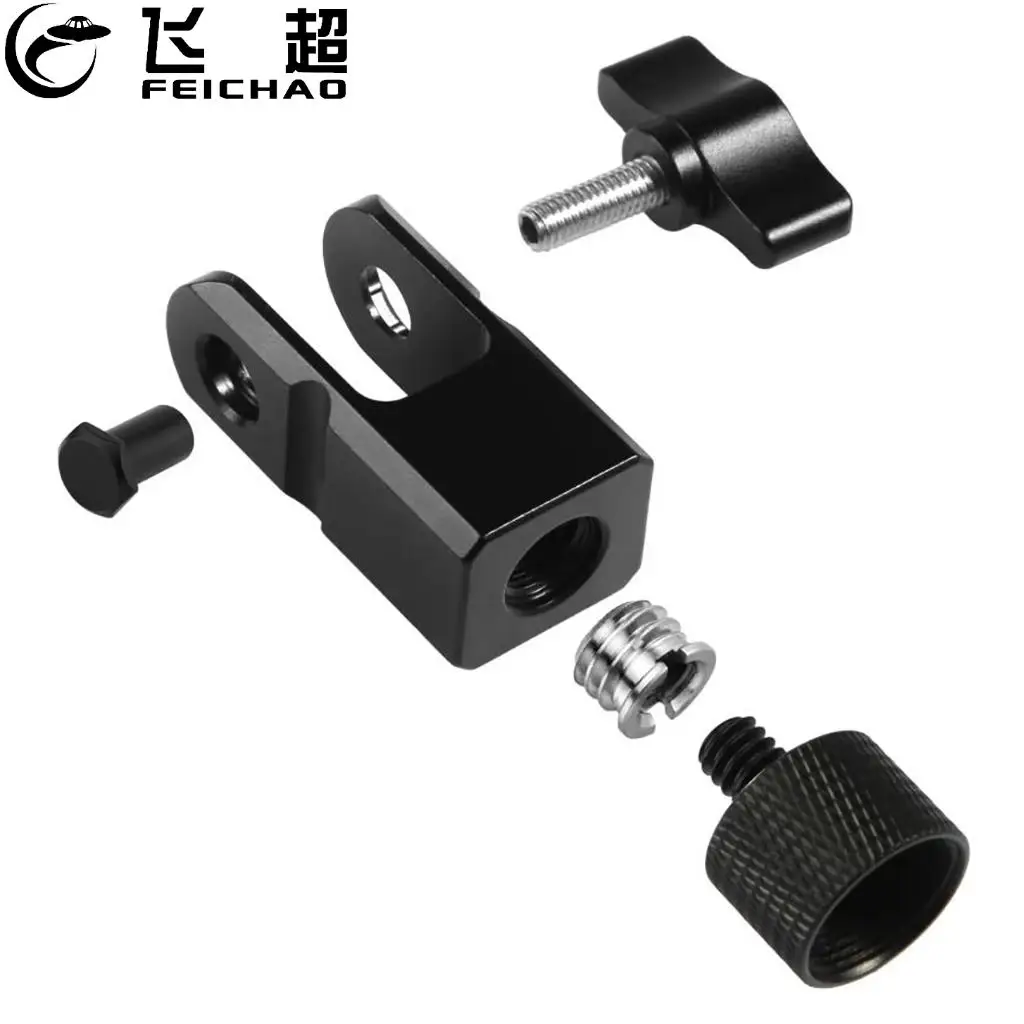 

180 ° Винтовой адаптер для крепления микрофонной стойки, резьба 1/4, 3/8, 5/8, из алюминиевого сплава, аксессуары для микрофонов