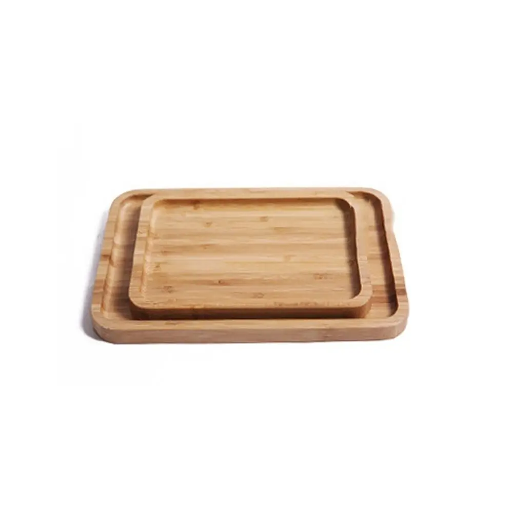 

Wooden Rectanglar Fruit Plate Storage Pallet Tableware Round Serving Tray Dessert Dinner Plate Tea Tray Candy Holder