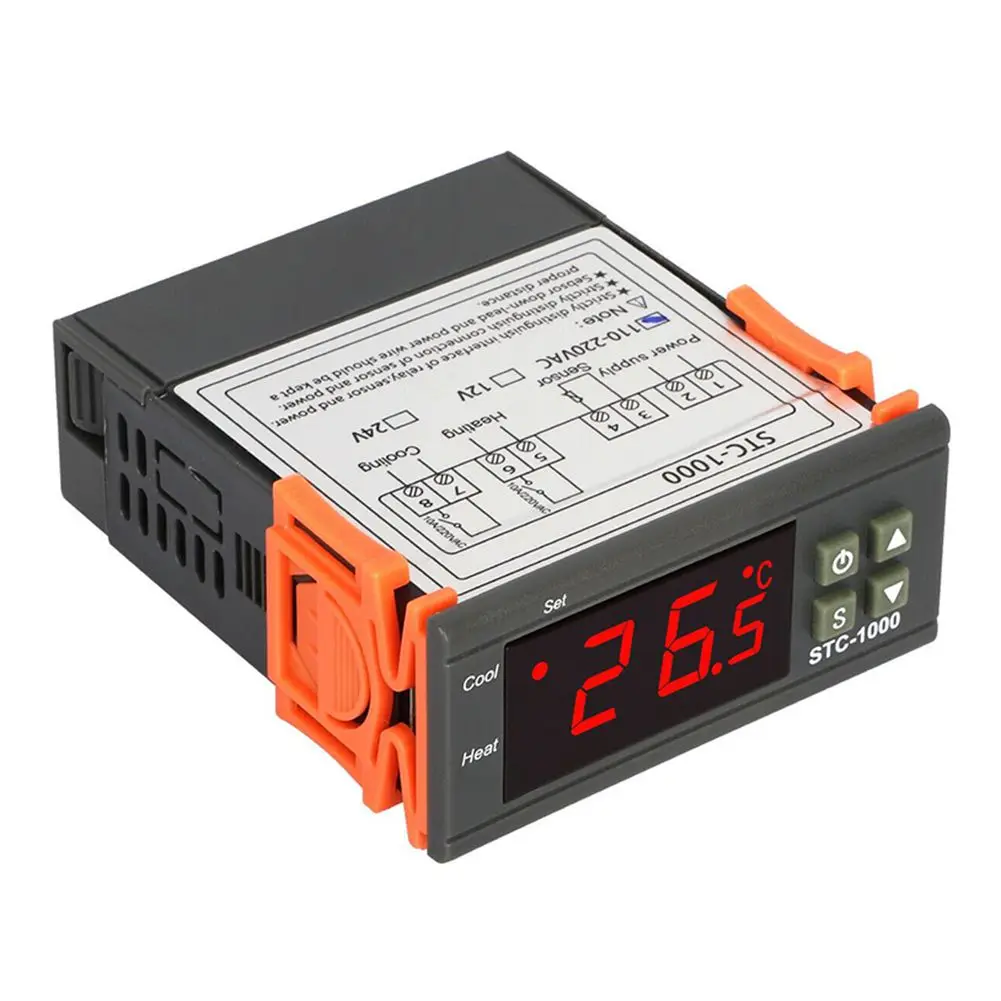 

Модуль контроля температуры переменного тока 110 В для цифрового термостата STC-1000 с сигнализацией о неисправностях датчика при высокой влажности