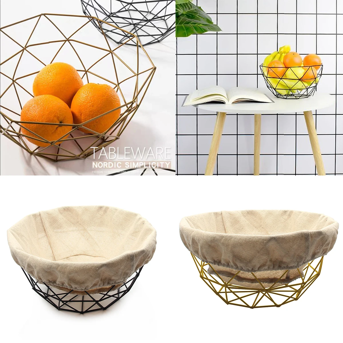 Iron Fruit Basket Scandinavian Style Household Living Room Fruit Plate Snacks Creative Fruit Basin Storage Basket