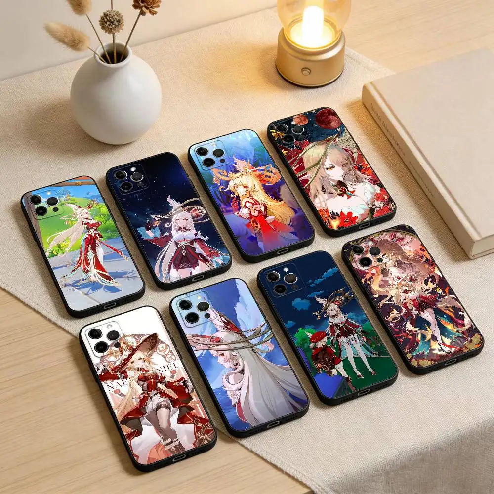 

Alice COOL Genshin Impact Phone Case For iPhone 17,16,15,14,13,12,11 Plus,Pro Max,XS,Soft Silicone Black Cover