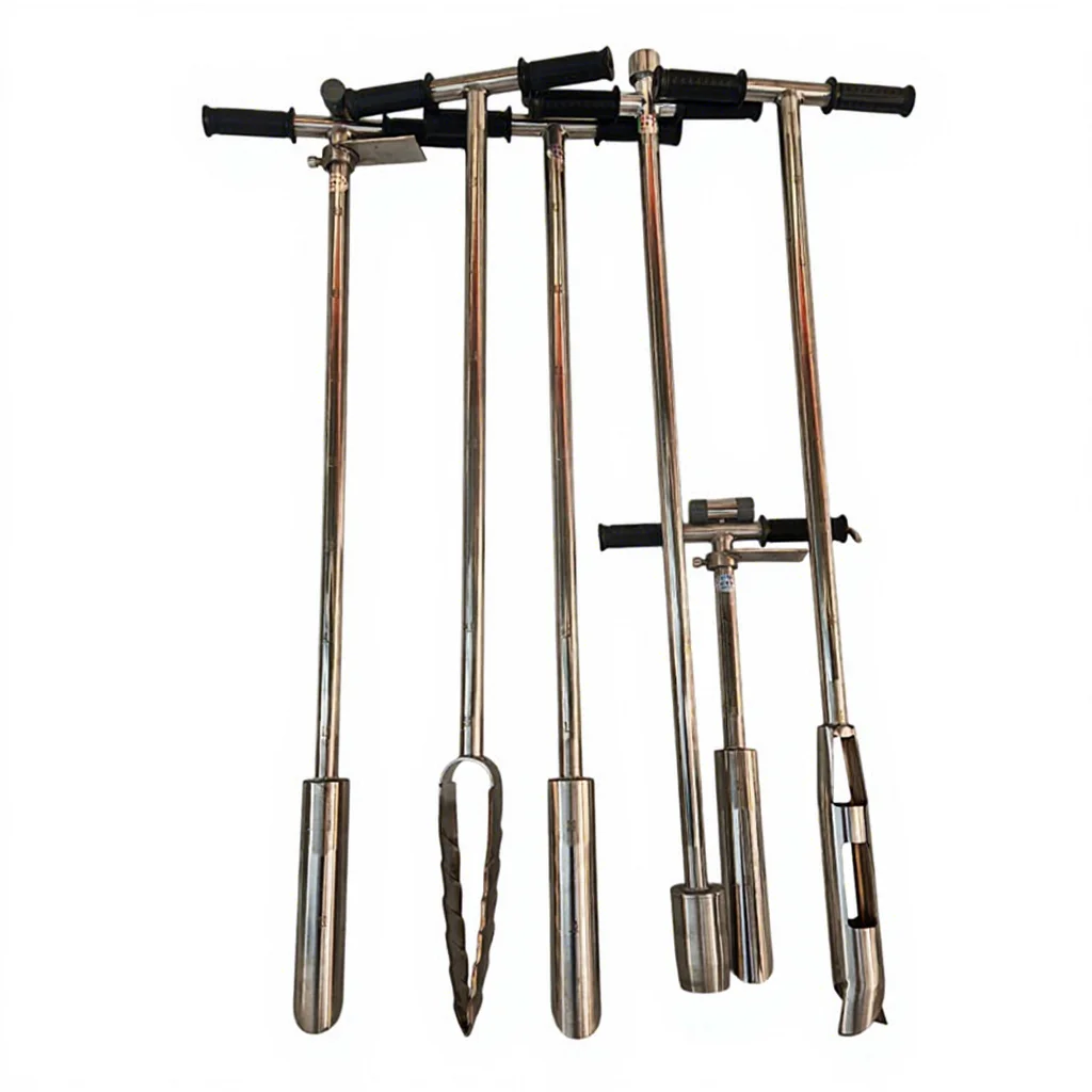 Stainless Steel T Handle Soil Test Tool Soil Sampler Sampling Probe