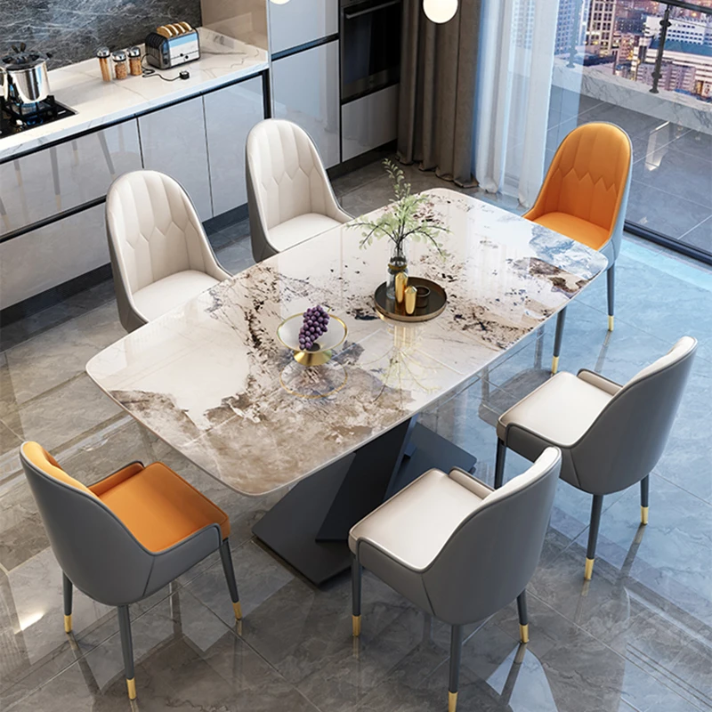 مؤتمر طاولة معدنية مستطيلة غرفة المعيشة الحديثة الفاخرة مطعم طاولة طعام مكتب الشمال الحديثة ميسا صالة الأثاث