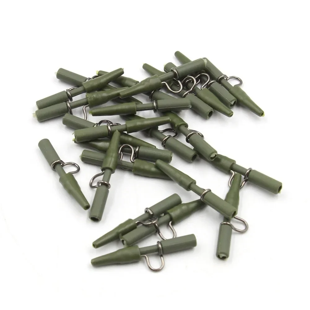 20pcs Heavy Duty Safety Clips Tail Rubbers Cone Kit Quick Change Swivel Snap Connector Leads Weight Seeker Carp Fishing Tackle