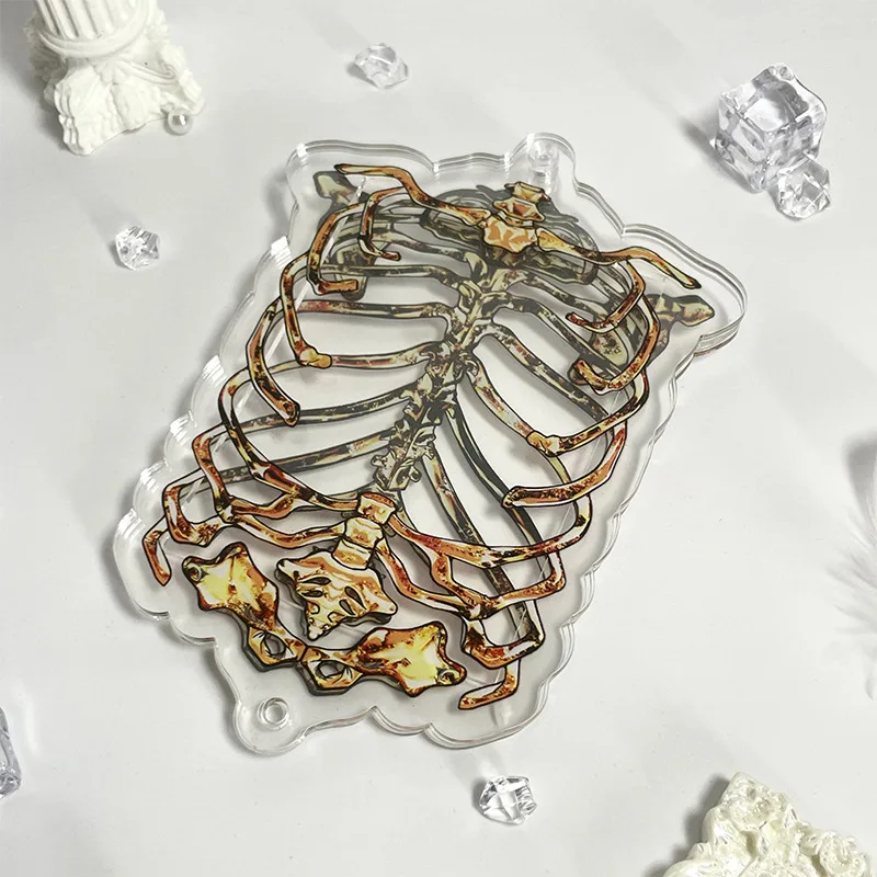 

3 Inch Mini Photo Frame Can Accommodate Photo Size 6.9*9.3Cm Gothic Card Gumei Acrylic Display Frame Skull Skeleton Photo Frame