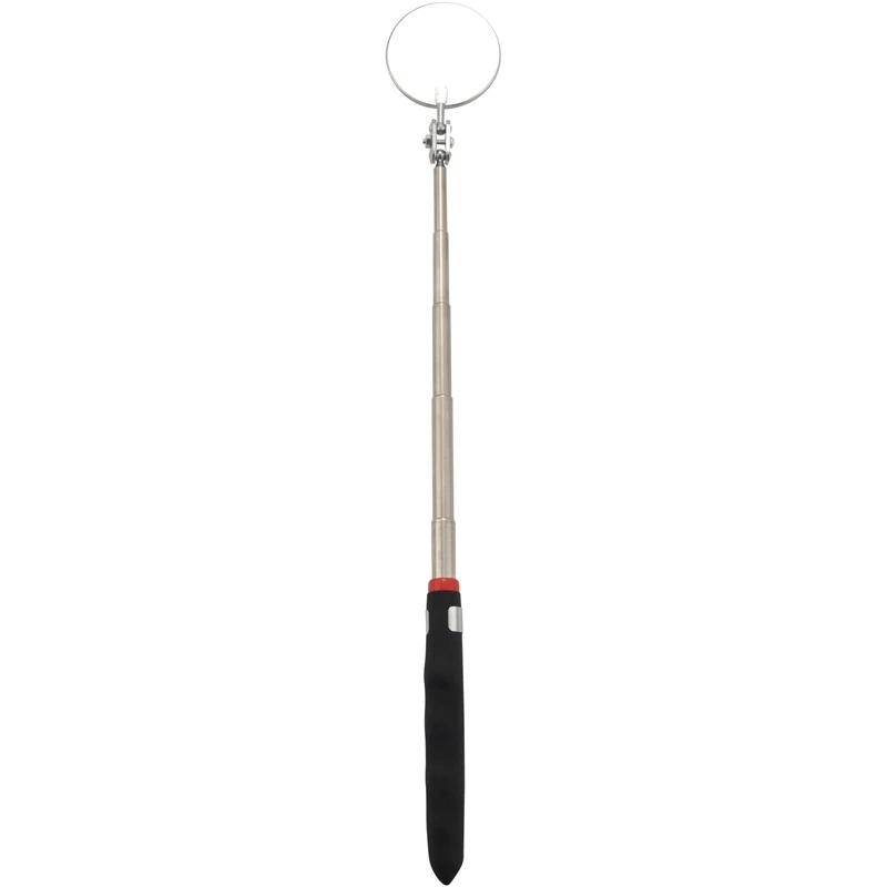 กระจกตรวจสอบขนาด2นิ้วทรงกลม4แพ็คขยายได้ถึง24.5นิ้วสีดำ