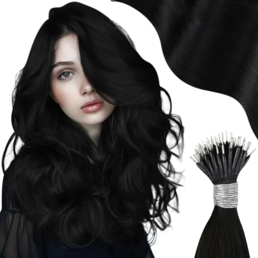 

Наращивание волос Moresoo Nano Bead, натуральные волосы, черные # Набор накладных волос из натуральных человеческих волос, черные, на ленточной основе # 1 нано-кольцевое приспособление для наращивания волос