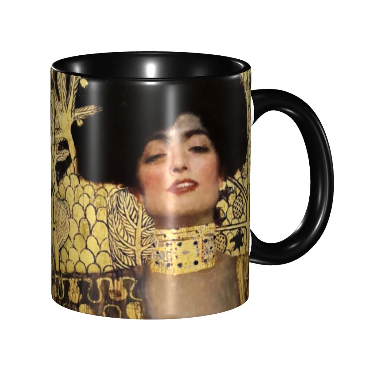 

Judith And The Head Of Holofernes Coffee Mug DIY Customized Gustav Klimt Painting Art Ceramic Milk Tea Mug Cup