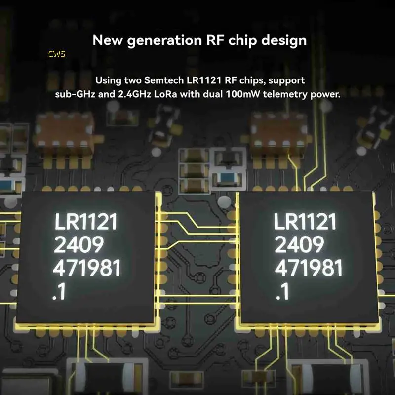 Приемник ELRS 915M/2,4G двухдиапазонный приемник Gemini 100 МВт Модуль RX ESP32-C3 Чип Forrc FPV Запчасти для траверсивных дронов