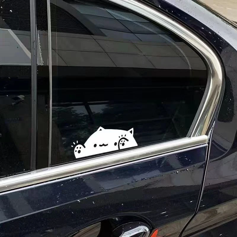 Cute Cat Car Stickers Covering Scratches Car Decoration Window Stickers Laser Car Window Sticker Wall Decor Truck Vehicle