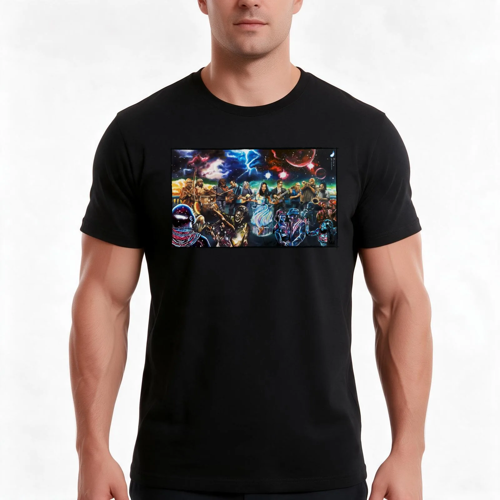 Celebration at the Villa of the Muse T-Shirt, Summer Casual Cotton Tee, Oversized Streetwear Tops, Vintage Graphic Print