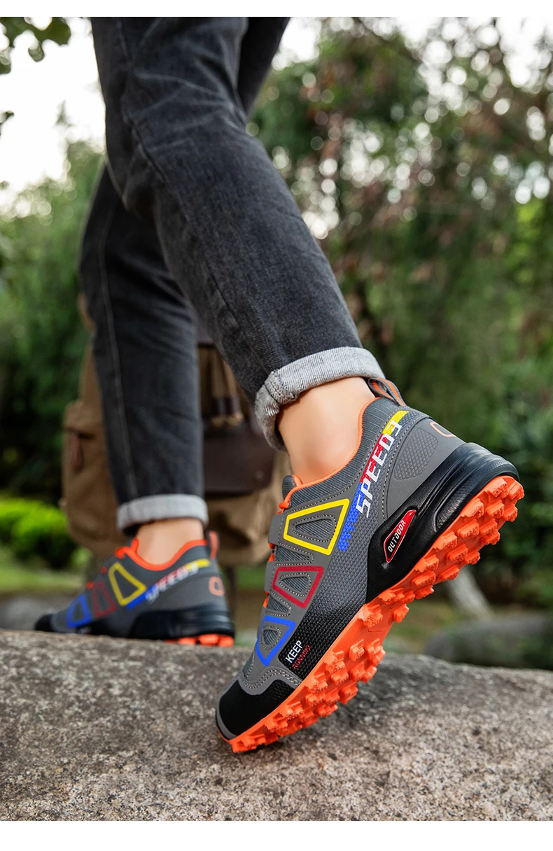 Herren-Radschuhe für Outdoor und Mountainbike, Cross-Country-Radschuhe, Rutschfeste und Verschleißfeste Trainingsschuhe, Wanderschuhe – Detail 15