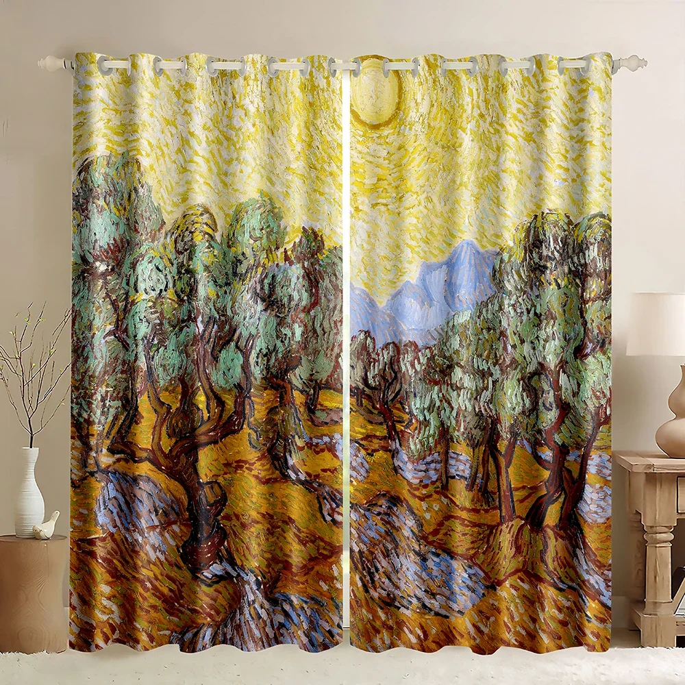 

Window Curtains Starry Night by Vincent Van Gogh Art Decor Oil Painting Modern Art impressionist Painting Blackout Curtains