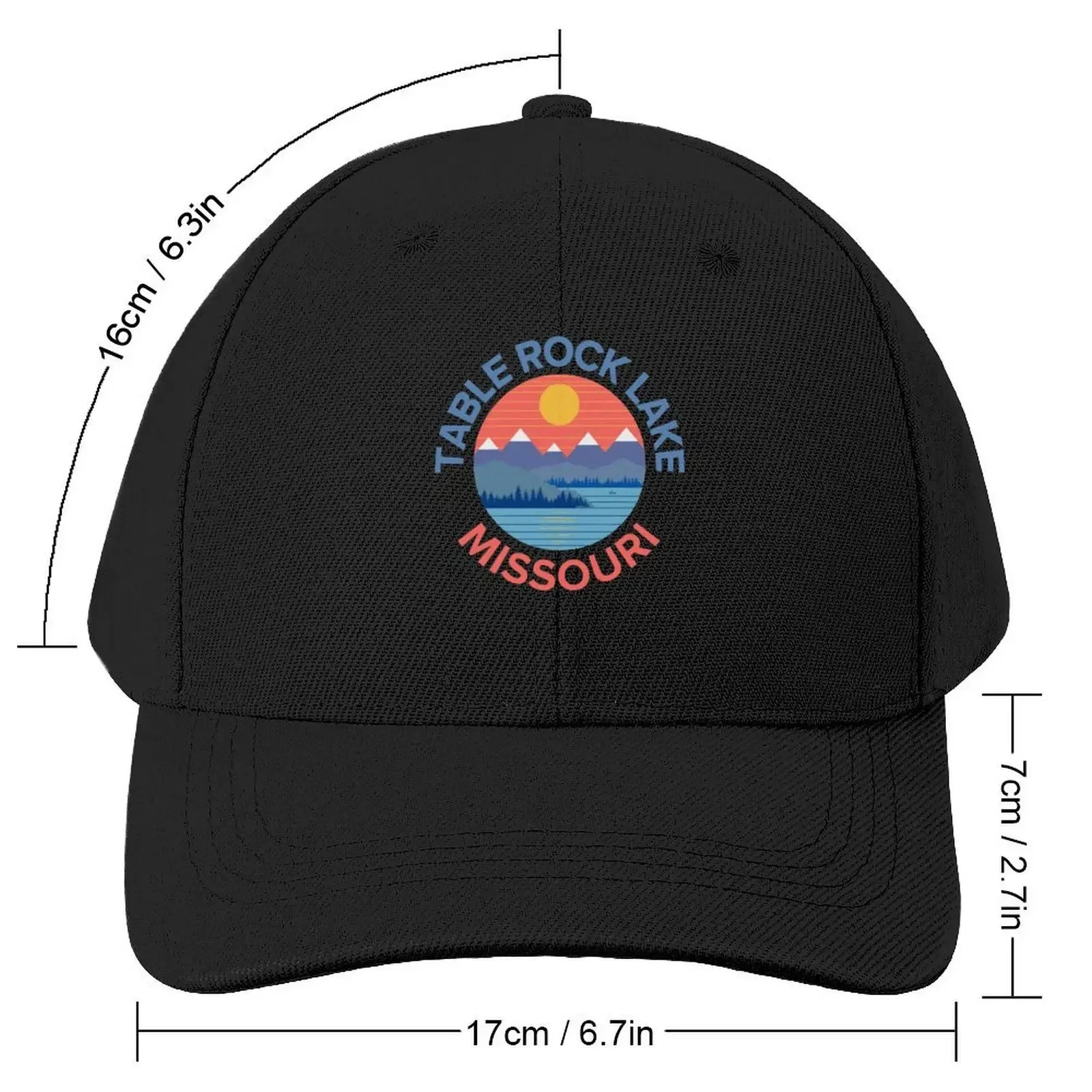 Table Rock Lake Missouri Boating, Fishing, Hiking, Camping Baseball Cap funny hat black Men Luxury Brand Women's