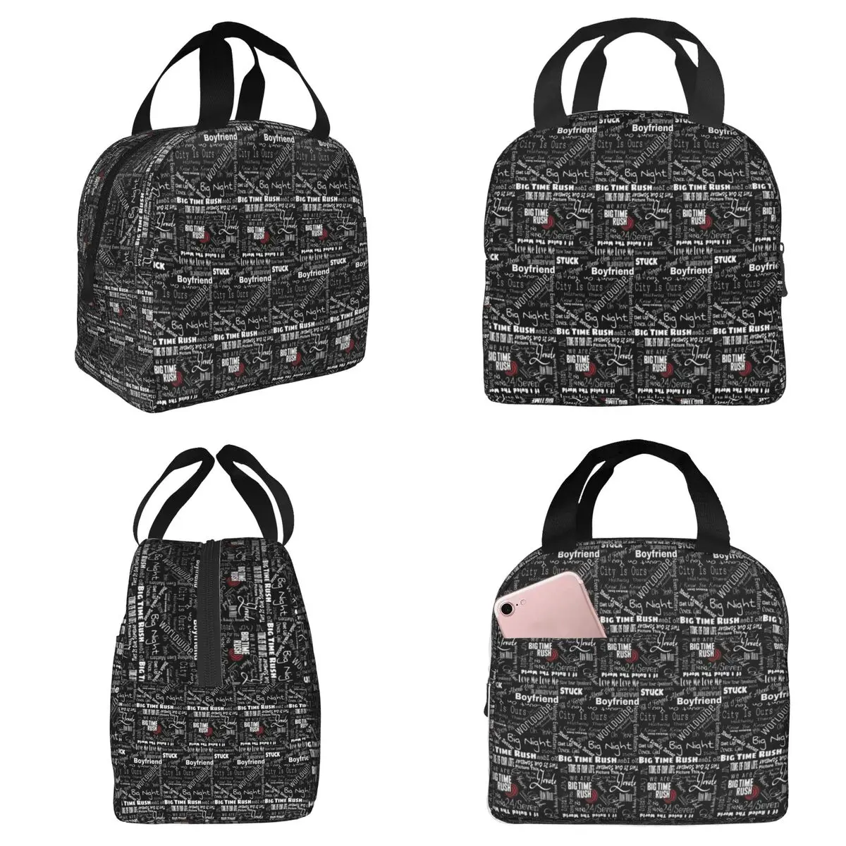 Bolsa térmica para el almuerzo Big Time Rush Band para mujer, caja térmica para comida de oficina, contenedor portátil para loncheras