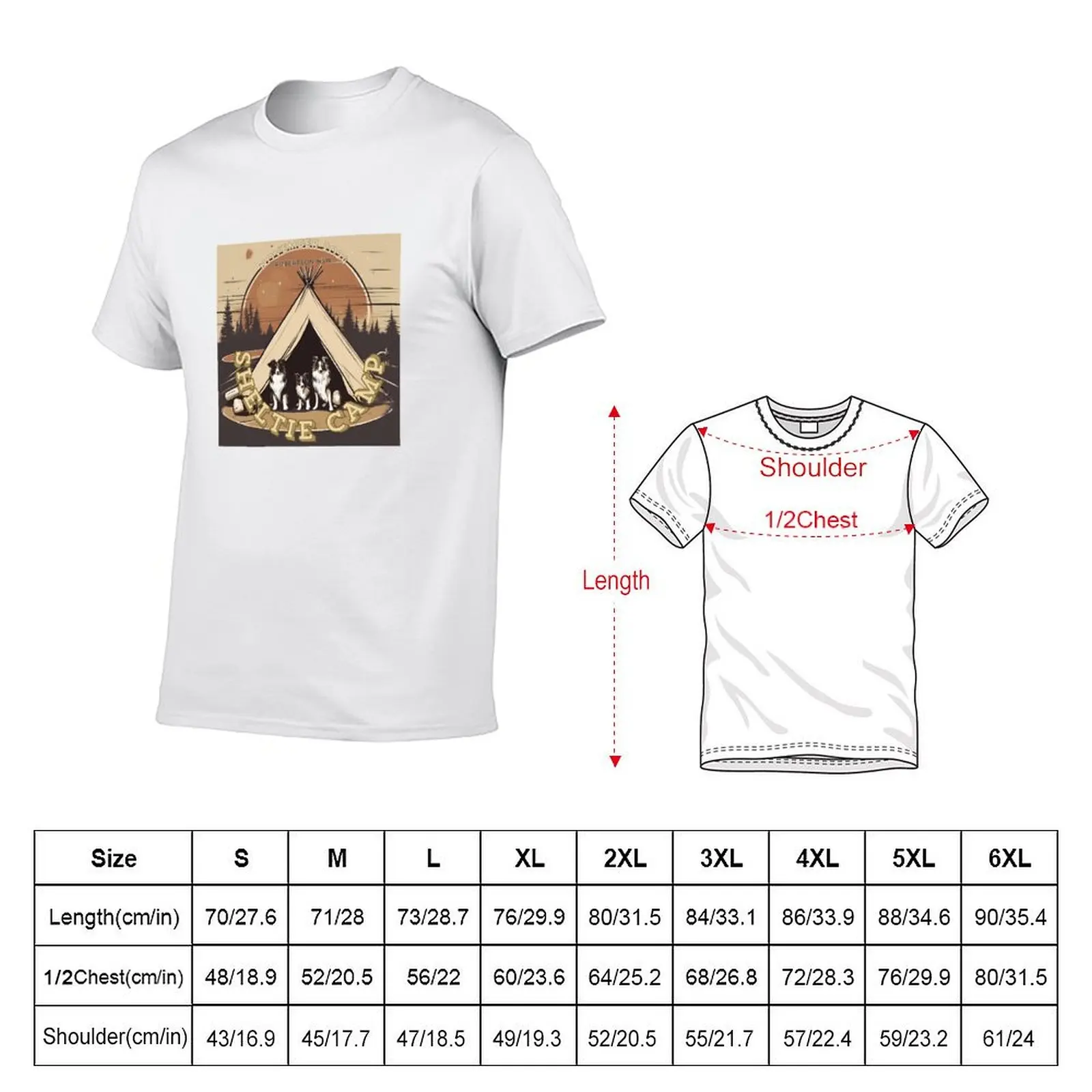 koszulka t-shirty t-shirty gładkie graficzne na koszulkę męską Camping męski Shelties