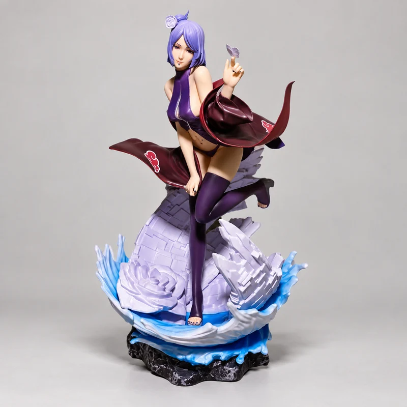 28cmNaruto Akatsuki Series YOMI Konan Figure Statue Model Ornament Anime Pretty Girl Merchandise