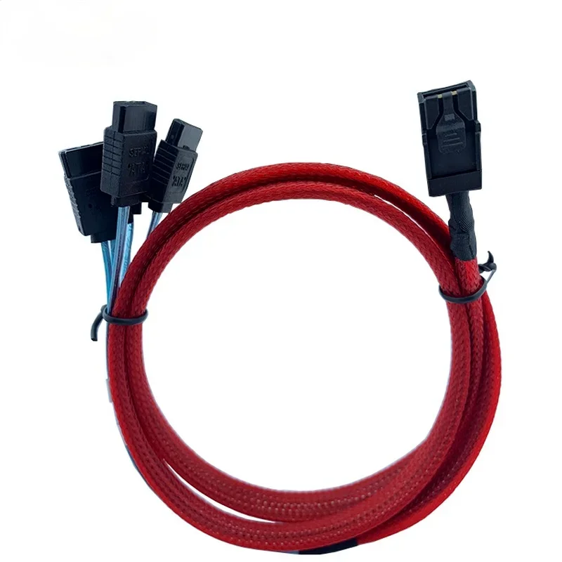 Mini SAS HD 12G SFF8643 To 4 SATA Cable Internal SFF 8643 Motherboard Controller To 4 SATA Hard Drive Server Cable