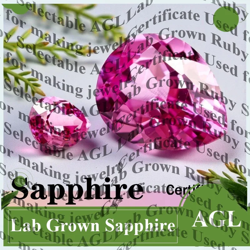 

Lab Grown Sapphire Gemstone Pear Cut Pink for Jewelry Making Lab Created Sapphire for Ring Setting Lab Grown Blue Sapphire