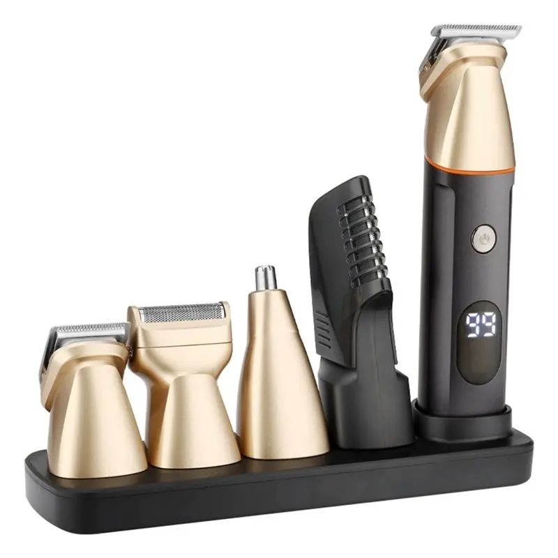 

BAAN-Men' S 5-In-1 Electric Shaver For Face& Mustache For Nose Body Cordless Waterproof Hair Clippers Shavers