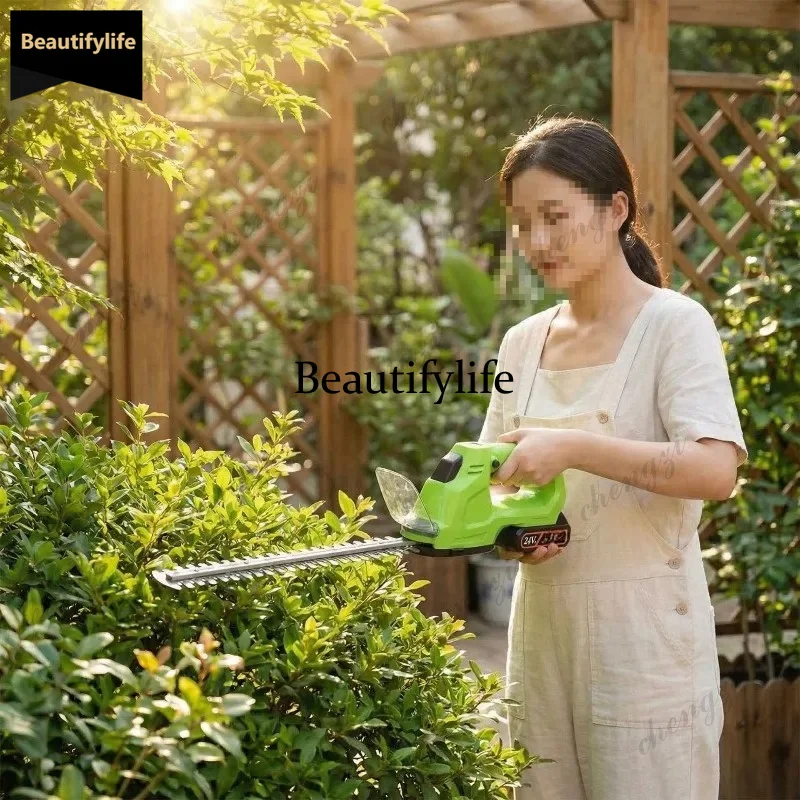 A81 Cordless Hedge Trimmer Electric Handheld Pruning Shears Lithium Battery Powered Garden Grass Cutter Tool