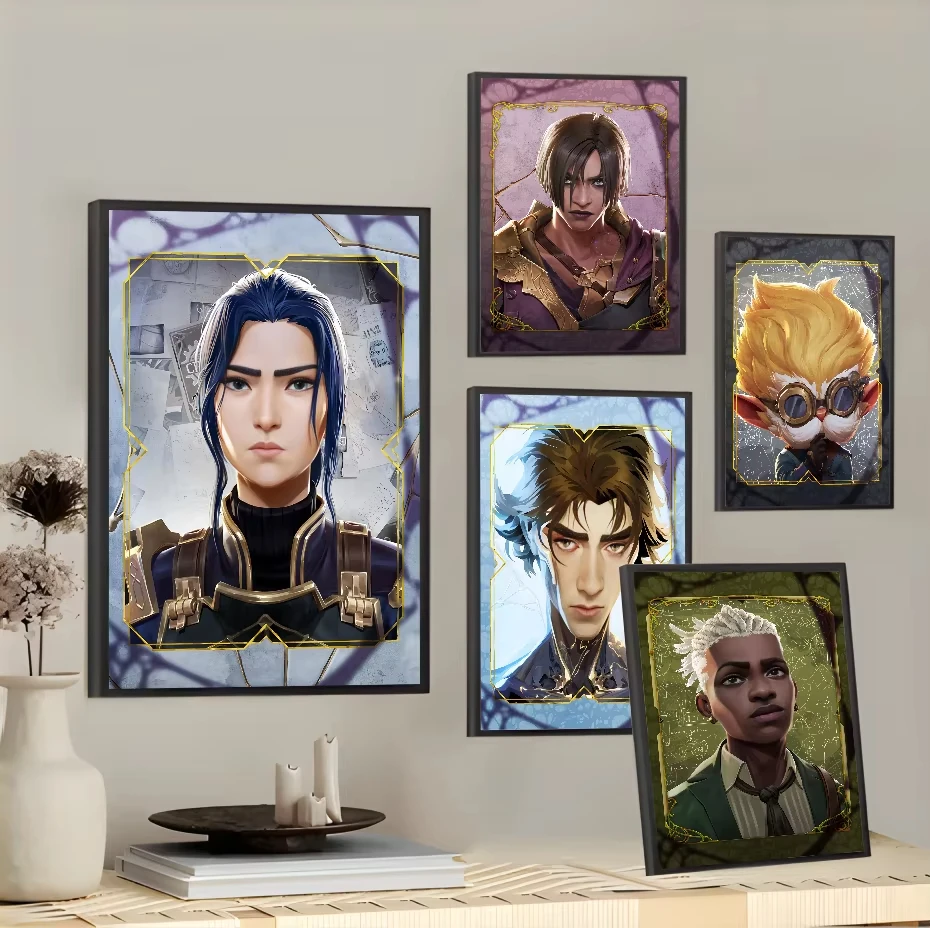 

Крутой аниме Arcane, классический постер с фильмом, настенная художественная печать, домашняя гостиная, кровать, бар, прихожая, эстетический декор