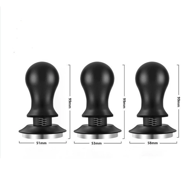 Tamper de café Espresso con aguja de prensa en polvo, Tampers de acero inoxidable con escala, distribuidor de café