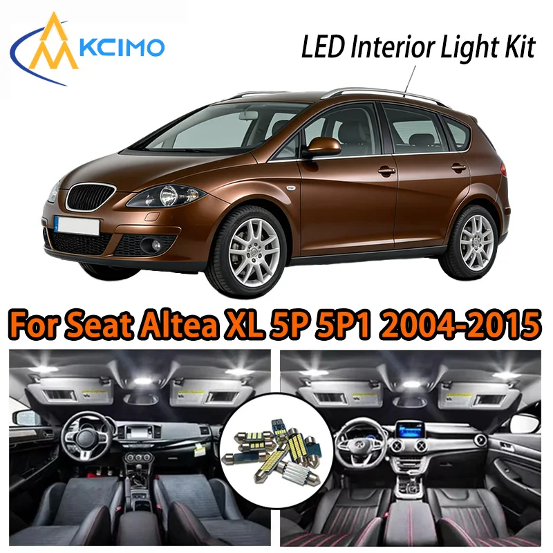

KCIMO For Seat Altea XL 5P 5P1 5P5 5P8 2004-2015 Premium LED Interior Kit - 2 Colors , Quick Installation, Long-Lasting