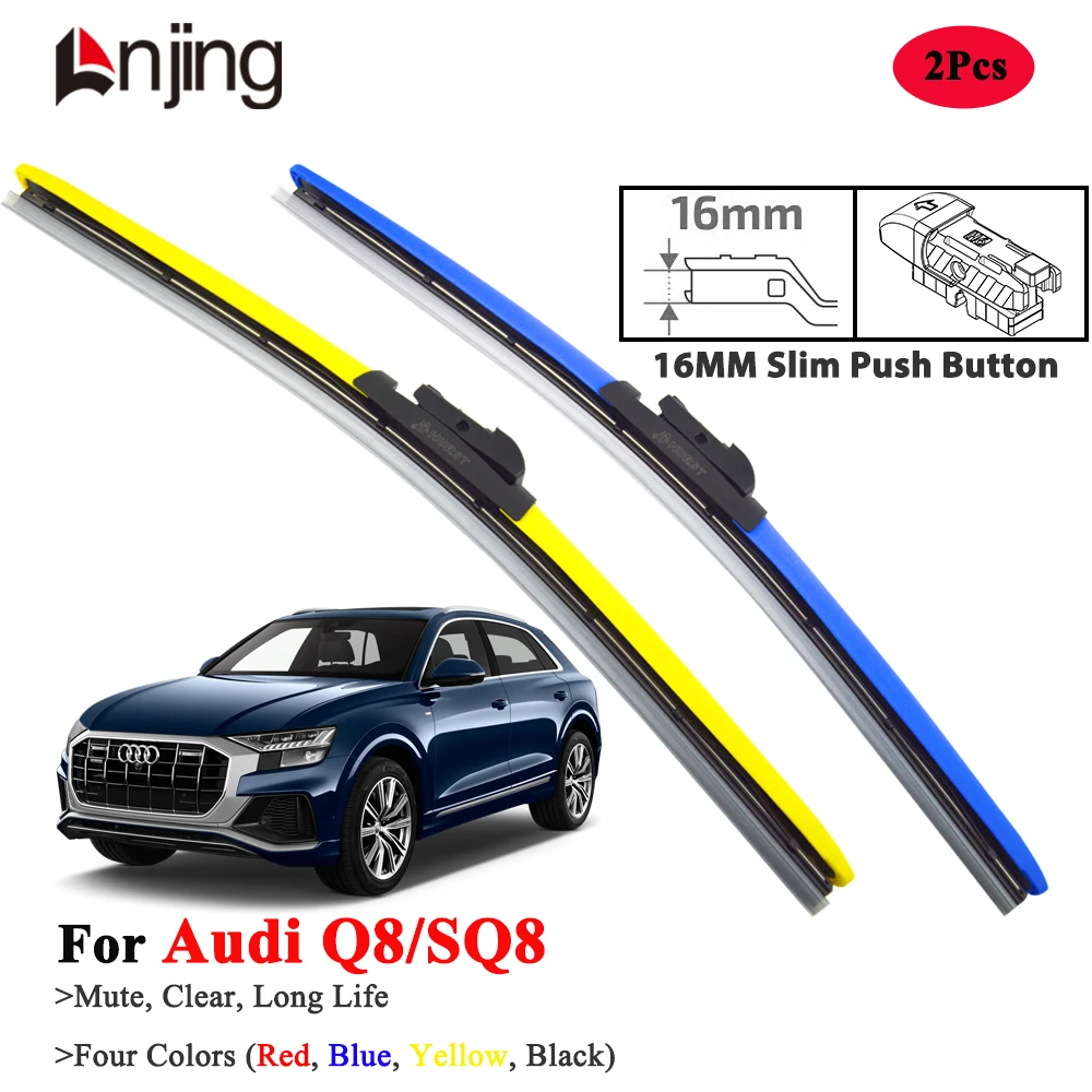 

LNJING Colorful Wiper Blades For Audi Q8 SQ8 Sportback Quattro 2018-Now
