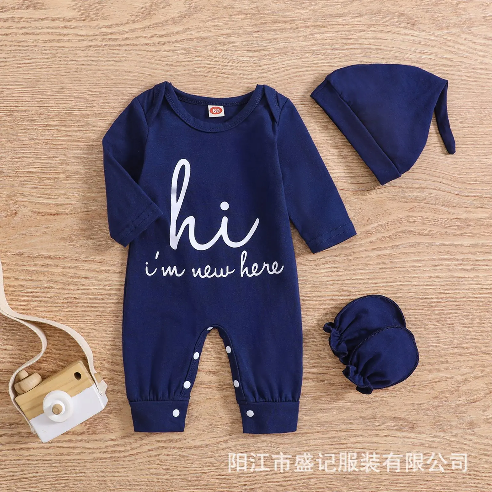 طفل رضيع رومبير مجموعة إلكتروني طباعة الخريف الزي بذلة طويلة الأكمام مع قبعة الرضع ملابس الخريف لحديثي الولادة عارضة المتسكعون #6