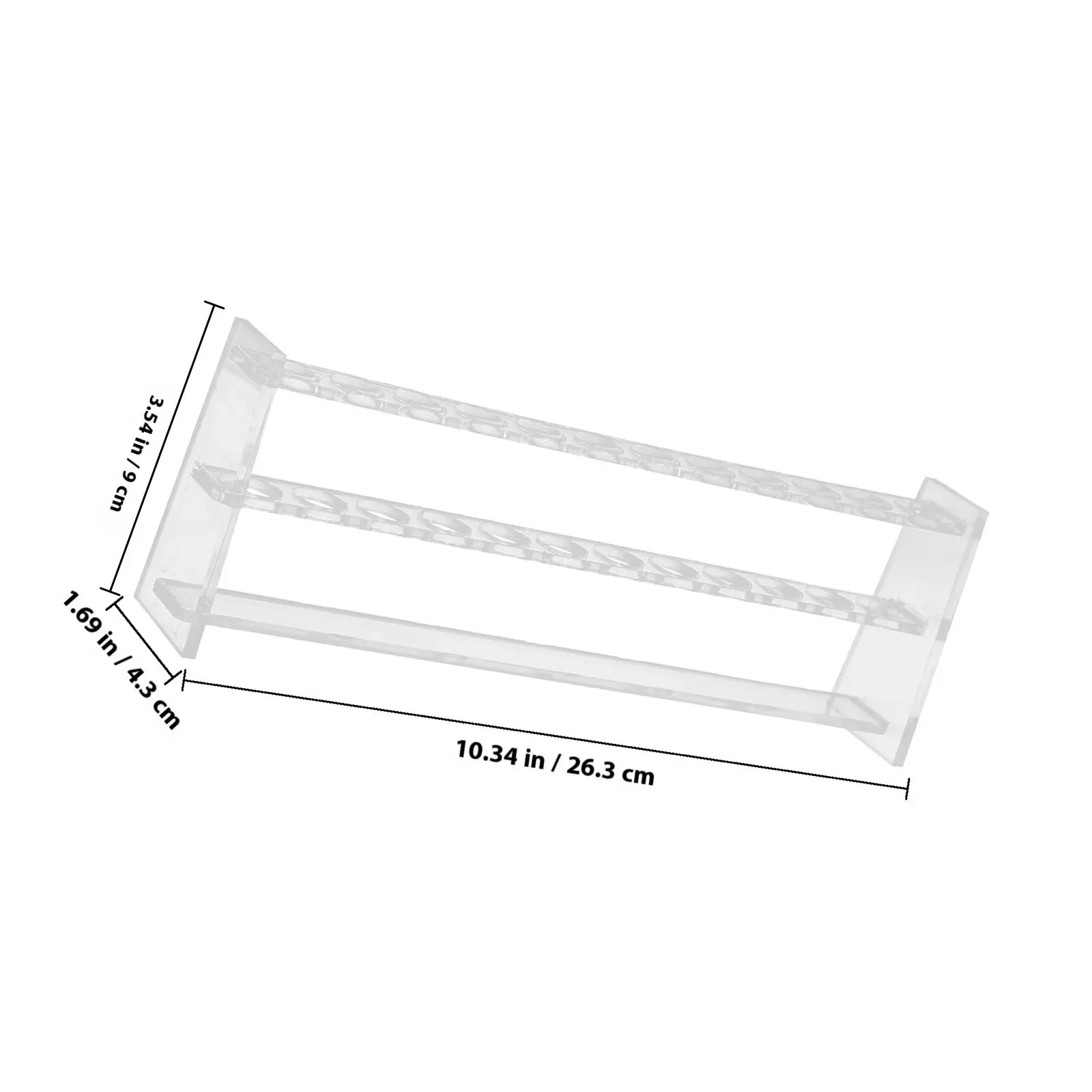 12 Unit Test Tube Rack Polished Acrylic Holder for School Lab Scientific Testing Tube Storage Solution Socket Tester Holder view 3
