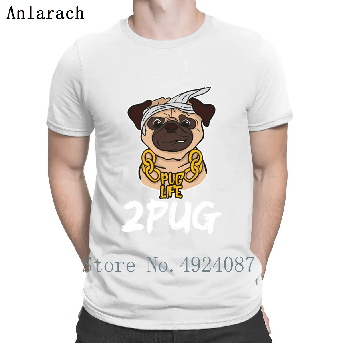 Pug Dog Pug Life 2 Pac T Shirt Hot Sale Spring 2019 Fitted Nice Designer Shirt Mens Fashion Hiphop Letters Knitted