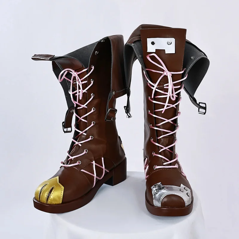 LOL Jinx juego Cosplay disfraz zapatos el cañón suelto Arcane Jinx Cosplay trajes peluca azul zapatos para fiesta de Carnaval de Halloween