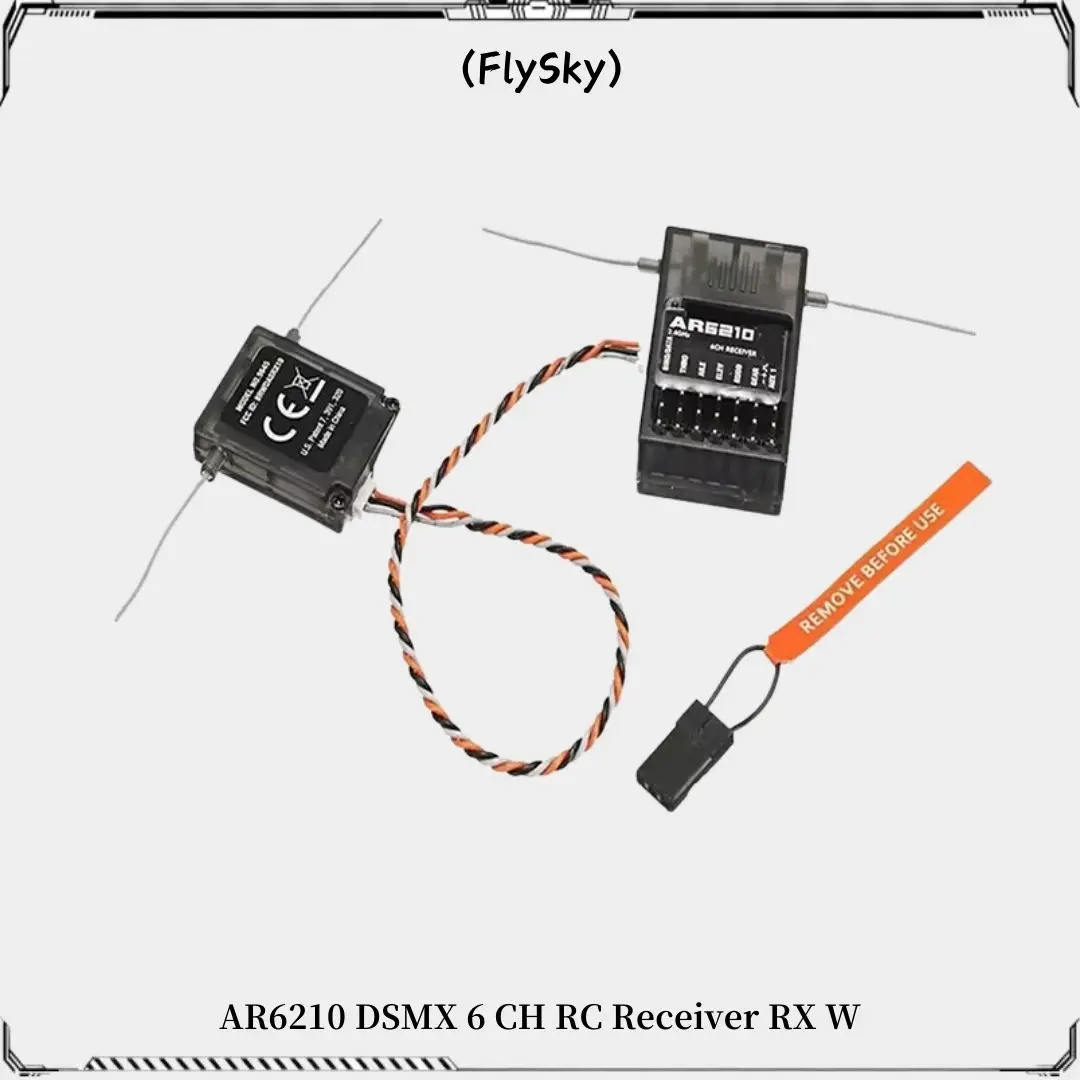 AR6210 DSMX 6 CH RC Receiver RX W/ Satellite Support for DSM2 SPEKTRUM DX6i DX7 DX8 DX9 JR DSX6 DSX7 DSX8 RC Transmitter Radio