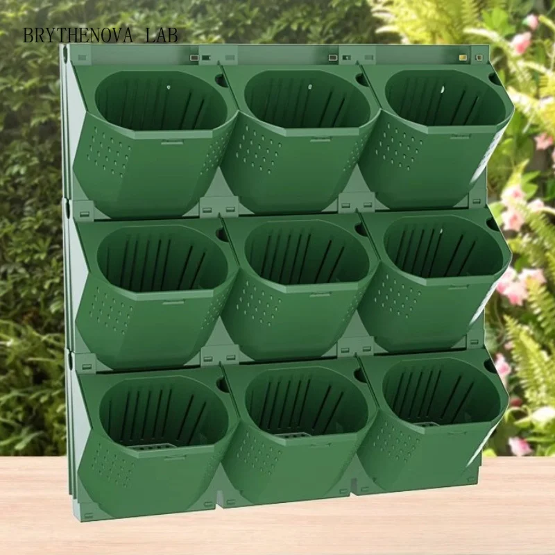 Vertical Stereoscopic Planting Box Greening Plant Wall Plastics Pot Flower Container Wall Mounted Composite Trough