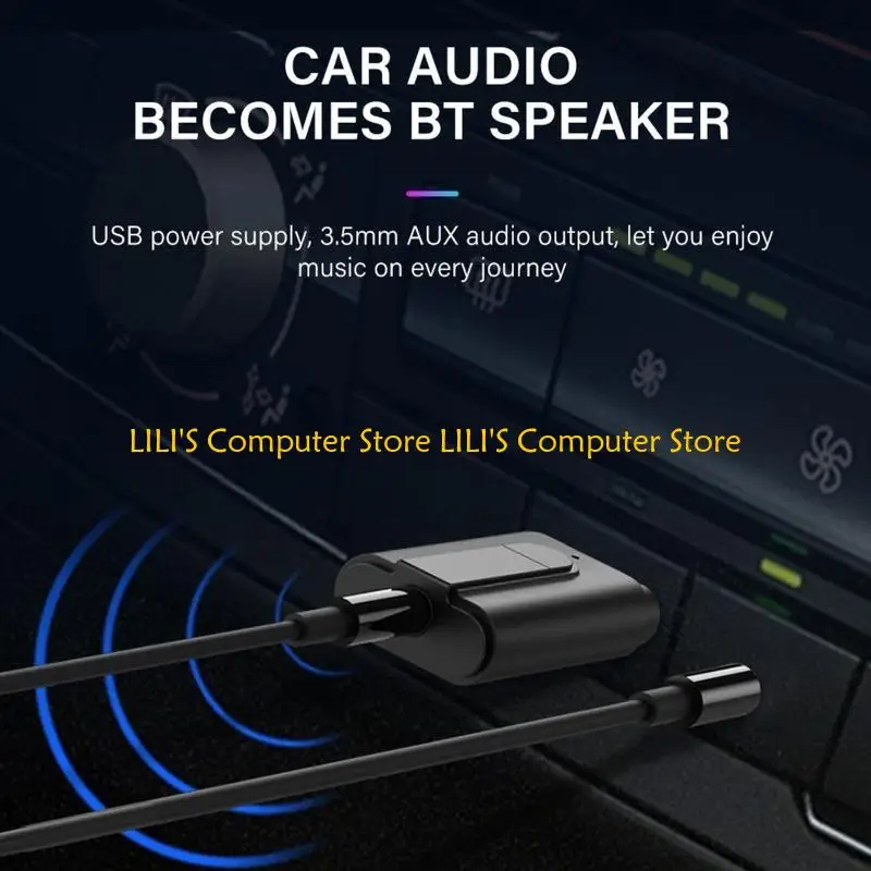 

A52B Bluetooth-совместимый 5.0 Адаптер Аудио-приемник 2 Стерео-адаптер в 1 IN1