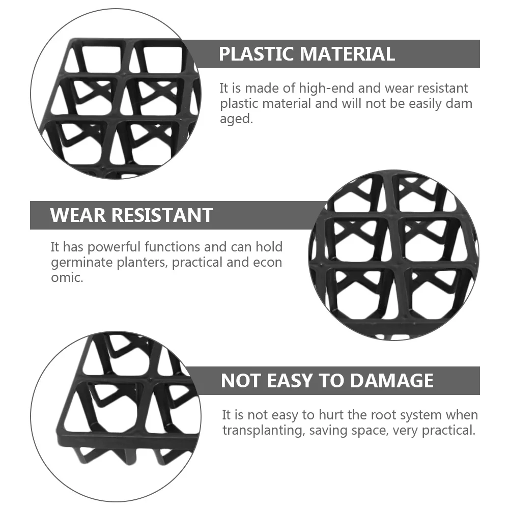 

2pcs Seedlings Tray Racks Plastic Germination Trays For Garden Planting Hydroponic Grower Storage Reusable Vegetable Starter