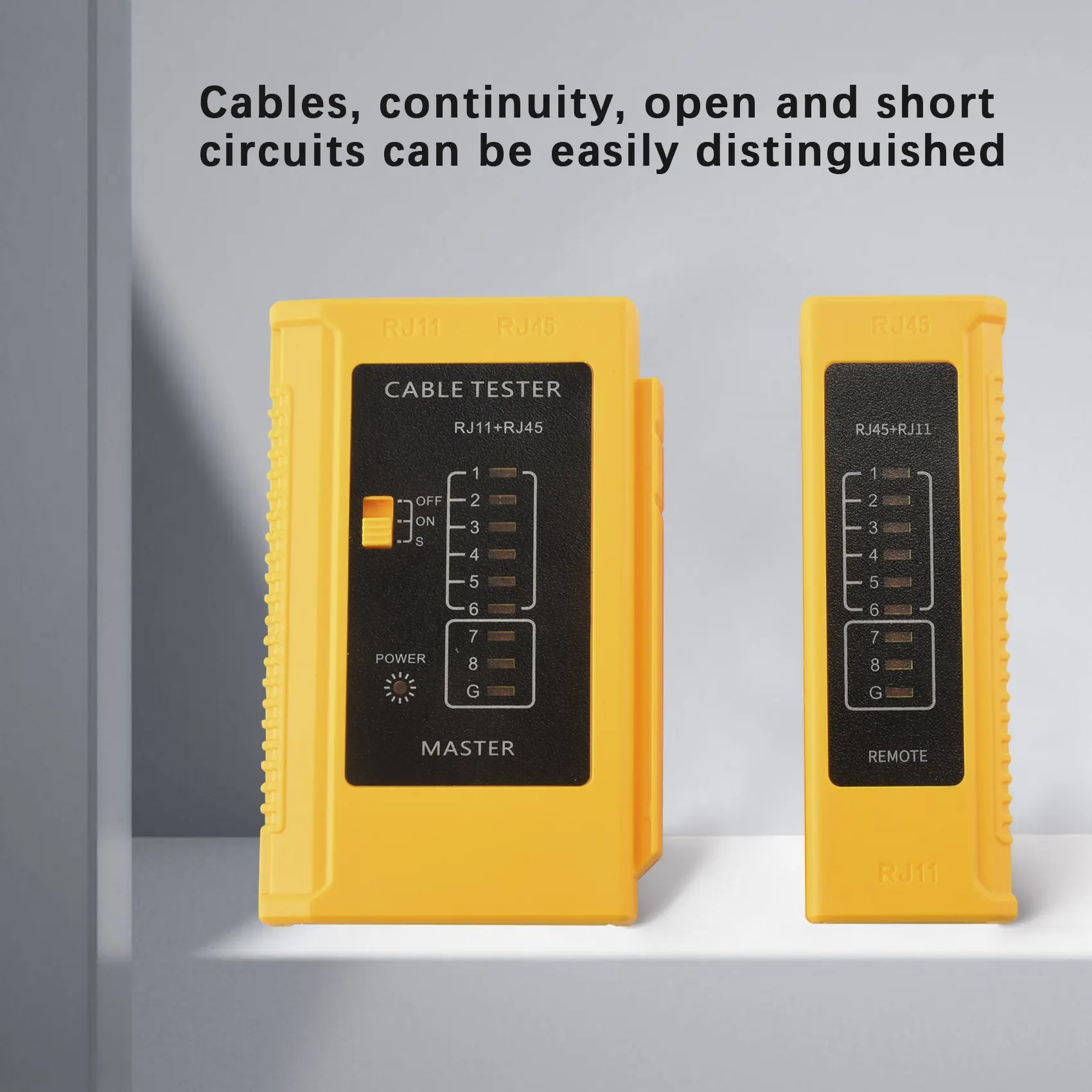 Probador de Cable de red RJ45, RJ11, RJ12, CAT5, CAT6, UTP, USB, LAN, probador de Cable Ethernet (batería no incluida)