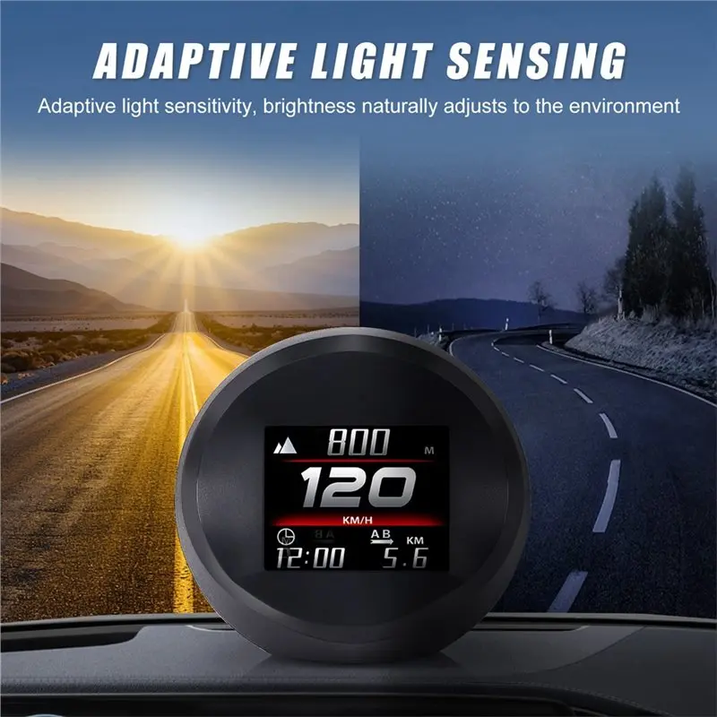 AEA6-Universal Car HUD Head-Up Display Overspeed Warning Oil Water Temp Gauge GPS Digital Speedometer Diagnostic Tool