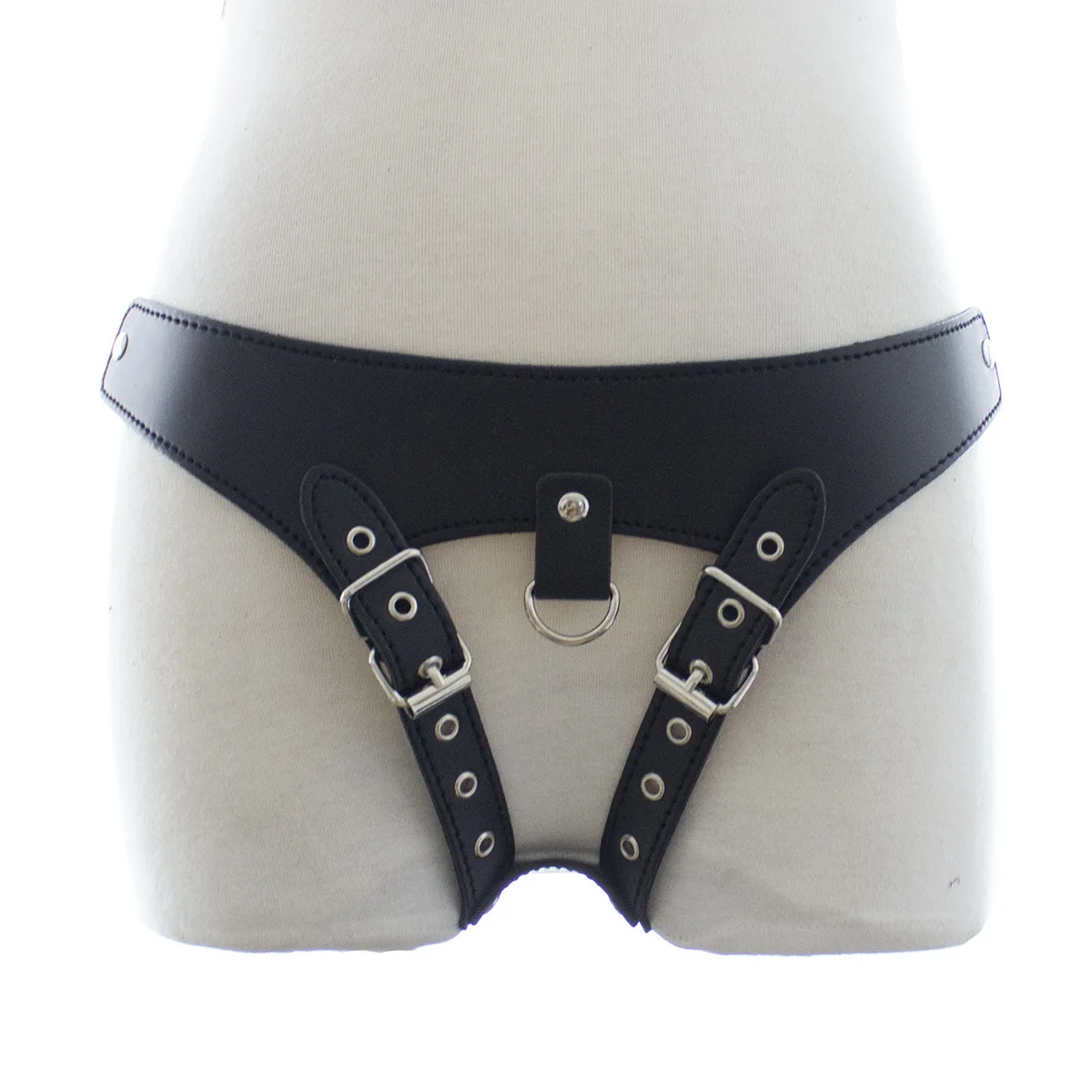 Sex Leather Female Chastity Belt Underwear Restraint Bondage Panties Pants Thong Fetish Toy Adult Sex Flirt Game for Women view 6