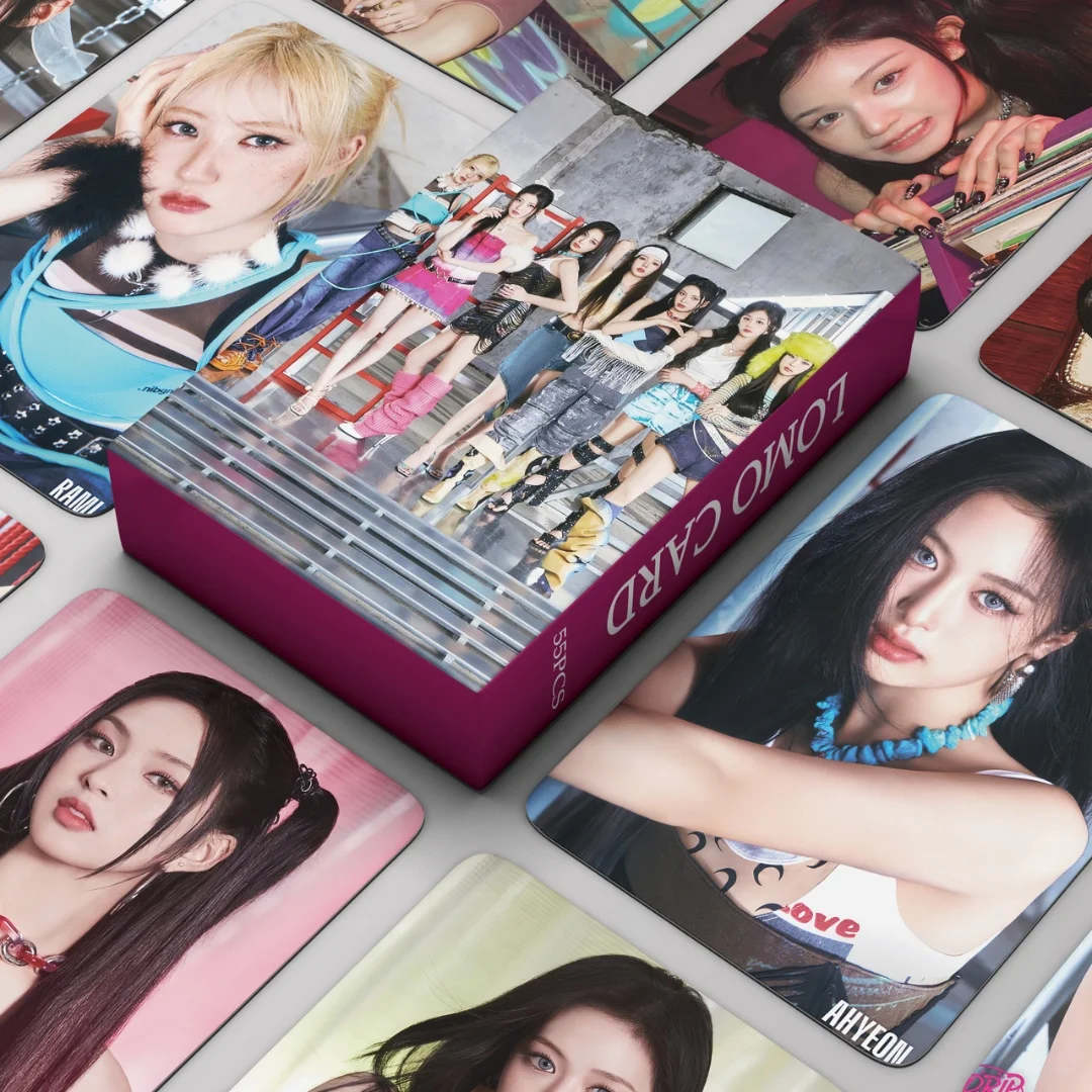 55 stks/set Kpop BABYMONSTER DRIP LOMO Kaart CLIK CLAK Postkaart dubbelzijdig Selfie-kaart RUKA AHYEON RAMI RORA Fans Collection kaart