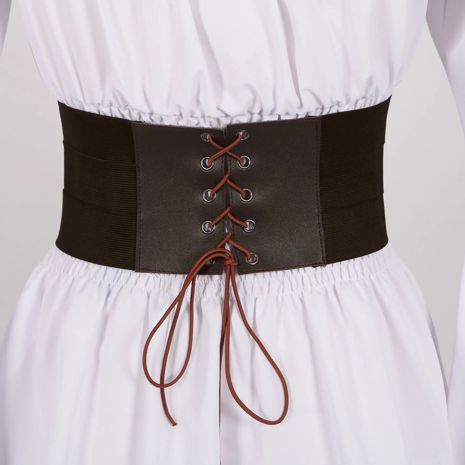 Women Renaissance Victorian Era Ruffle Long Sleeve Waist Vintage Boho Pirate Blouse With Waist Belt Halloween Cosplay Top