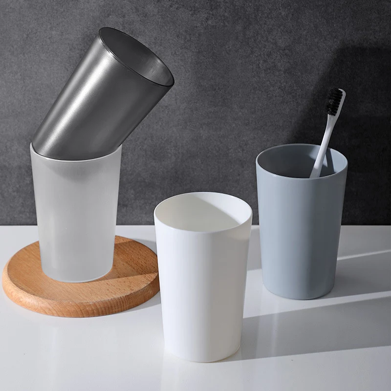 Bathroom Tumblers Toothbrush Cup Solid Travel Toiletries Plastic Mouthwash Mug Nordic Home Anti-slip Water Cups Accessories