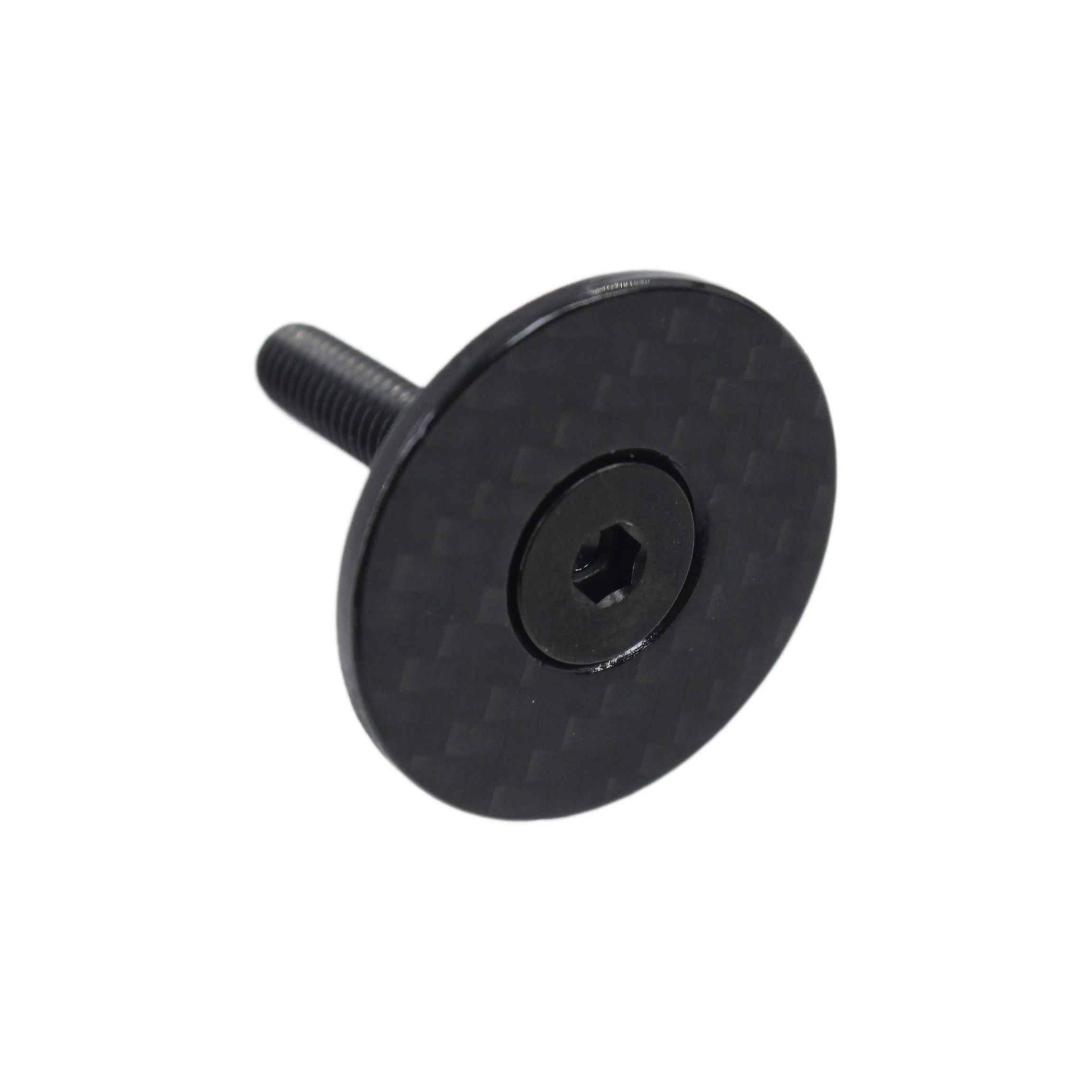 Bike glossy matte 3K full carbon fibre bicycle stem cover bike headsets carbon top caps titanium bolts M6x35mm Newest
