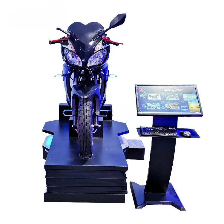 VR Motorcycle Driving Simulator Electric Dynamic Platform For Vr Theme Park For Sale