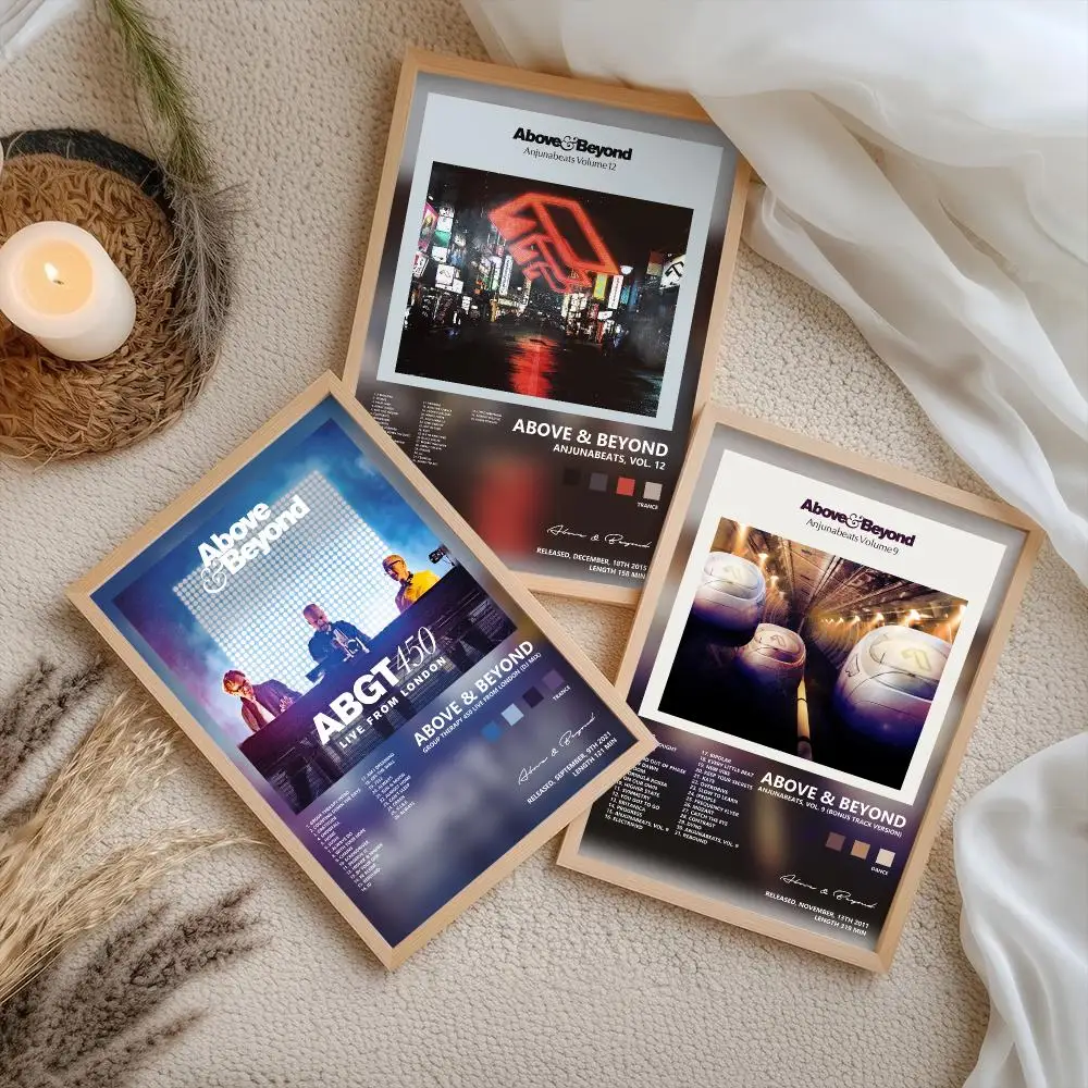 A-Above Beyond Album Poster Stickers Self-Adhesive Painting Mural Decor Wall Decals for Bedroom Living Room Home HD Gift