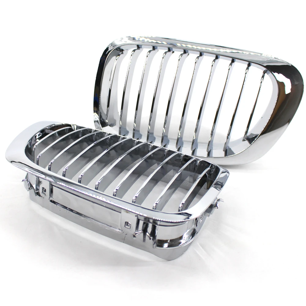 Chrome Front Kidney Grille For 1999-2002 BMW 3 Series E46 325Ci 330Ci Convertible 51138208685 51138208686