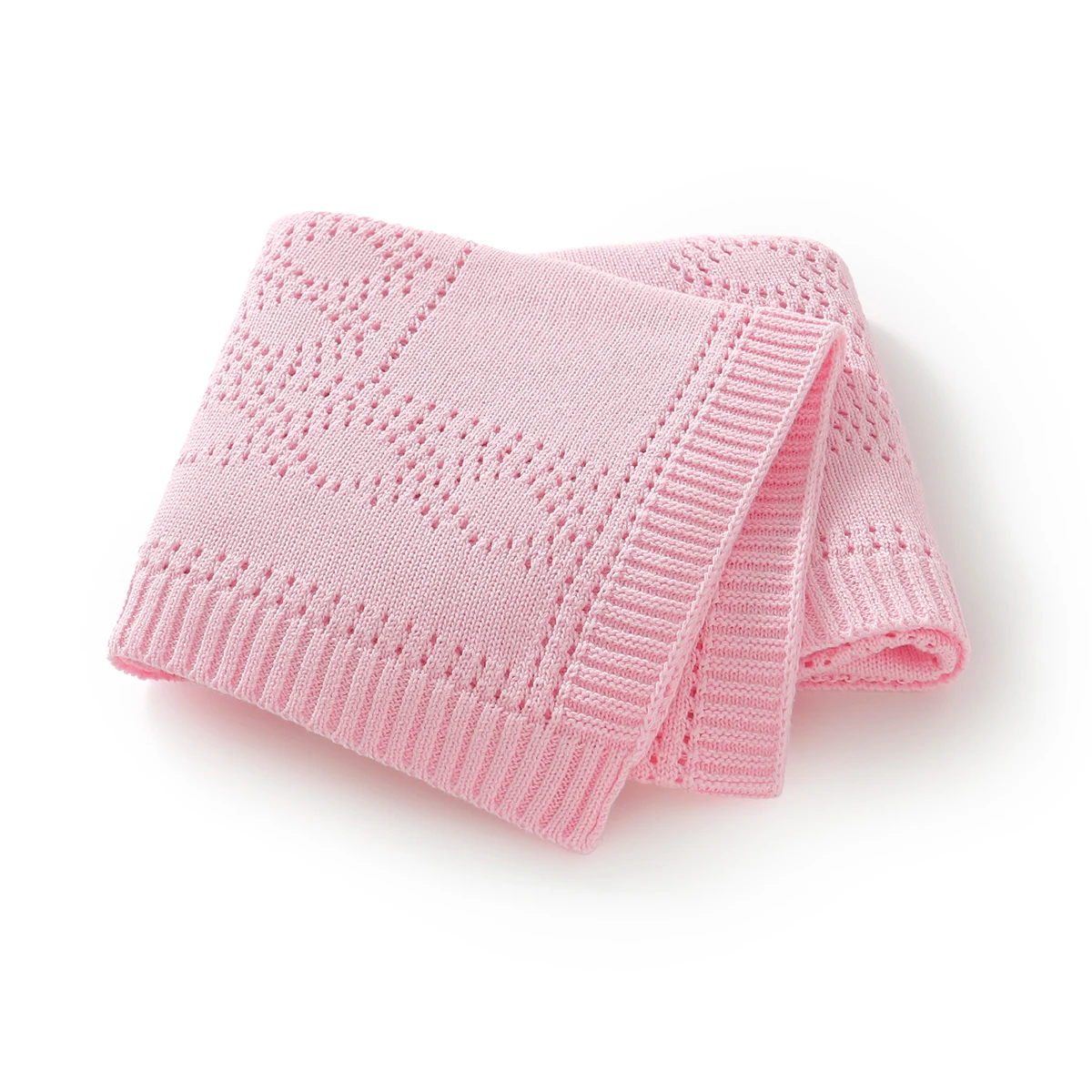 Baby Blankets Newborn Breathable Cotton Knit Infant Child 90*70CM Plaid Soft Toddler Outdoor Playing Mats Boys Girls Bed Quilts