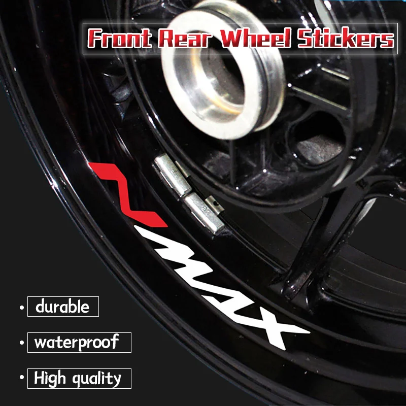 

For NMAX125 NMAX155 NMAX 125 155 Motorcycle Inner Ring Wheel Stickers Reflective Tire Rim Stripe Tape Stripe Decals Waterproof